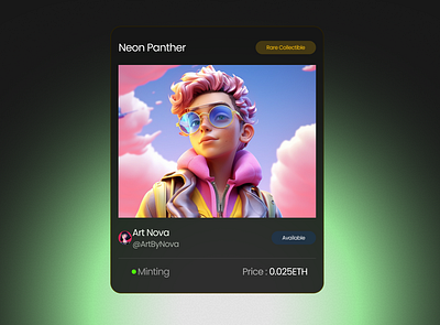 NFT Card card nft saas saas design ui card