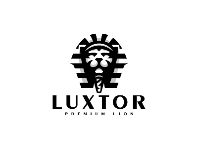 Lion Pharaoh Logo ancient branding design egypt head lion lions logo logo design logos mark mascot minimal mythology pharaoh simple sphinx