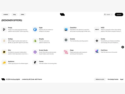 Designer offers card card ui clean curation dashboard design figma illustration list list view ui ux ux design