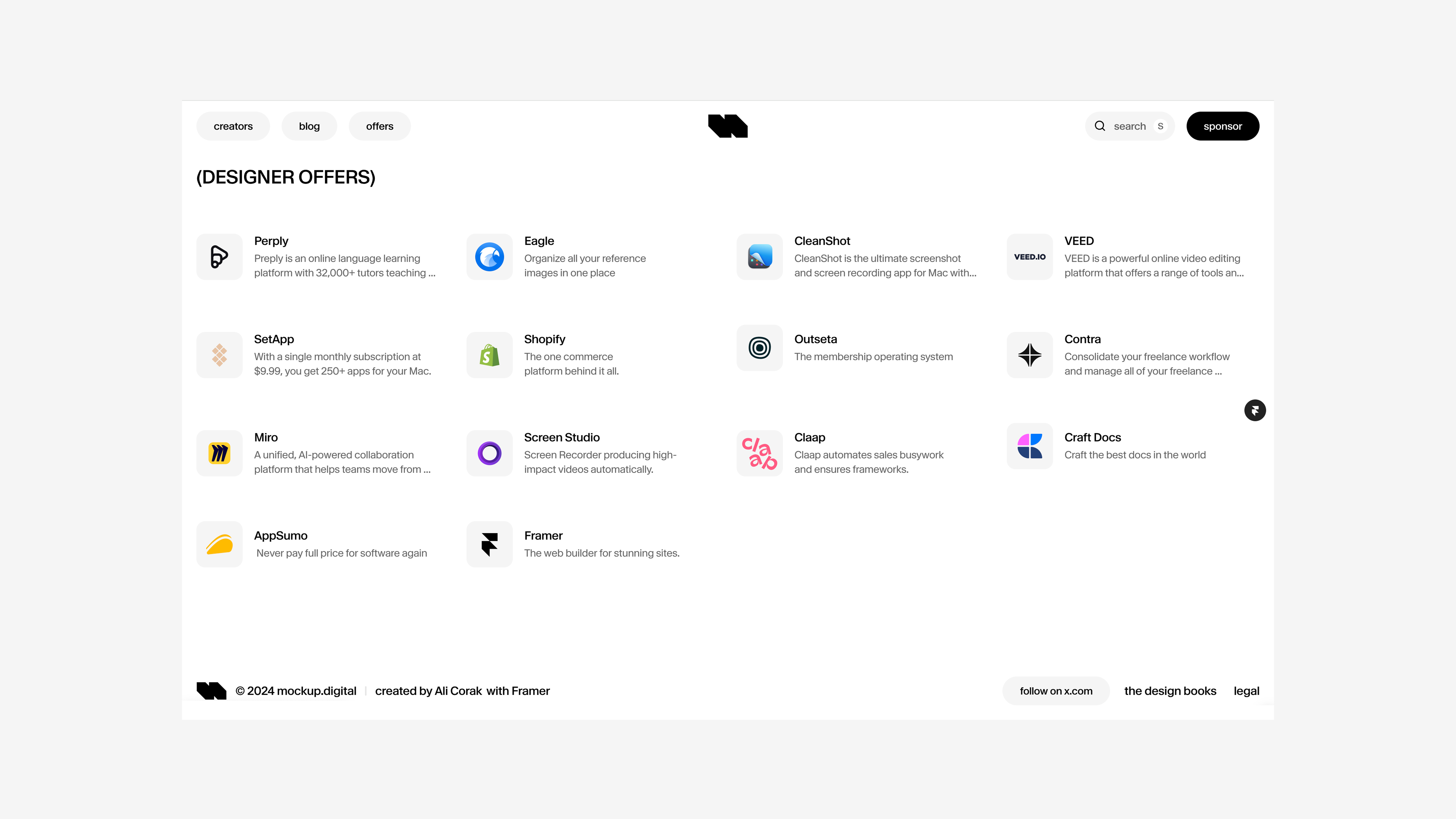 Example of Framer Design And Development