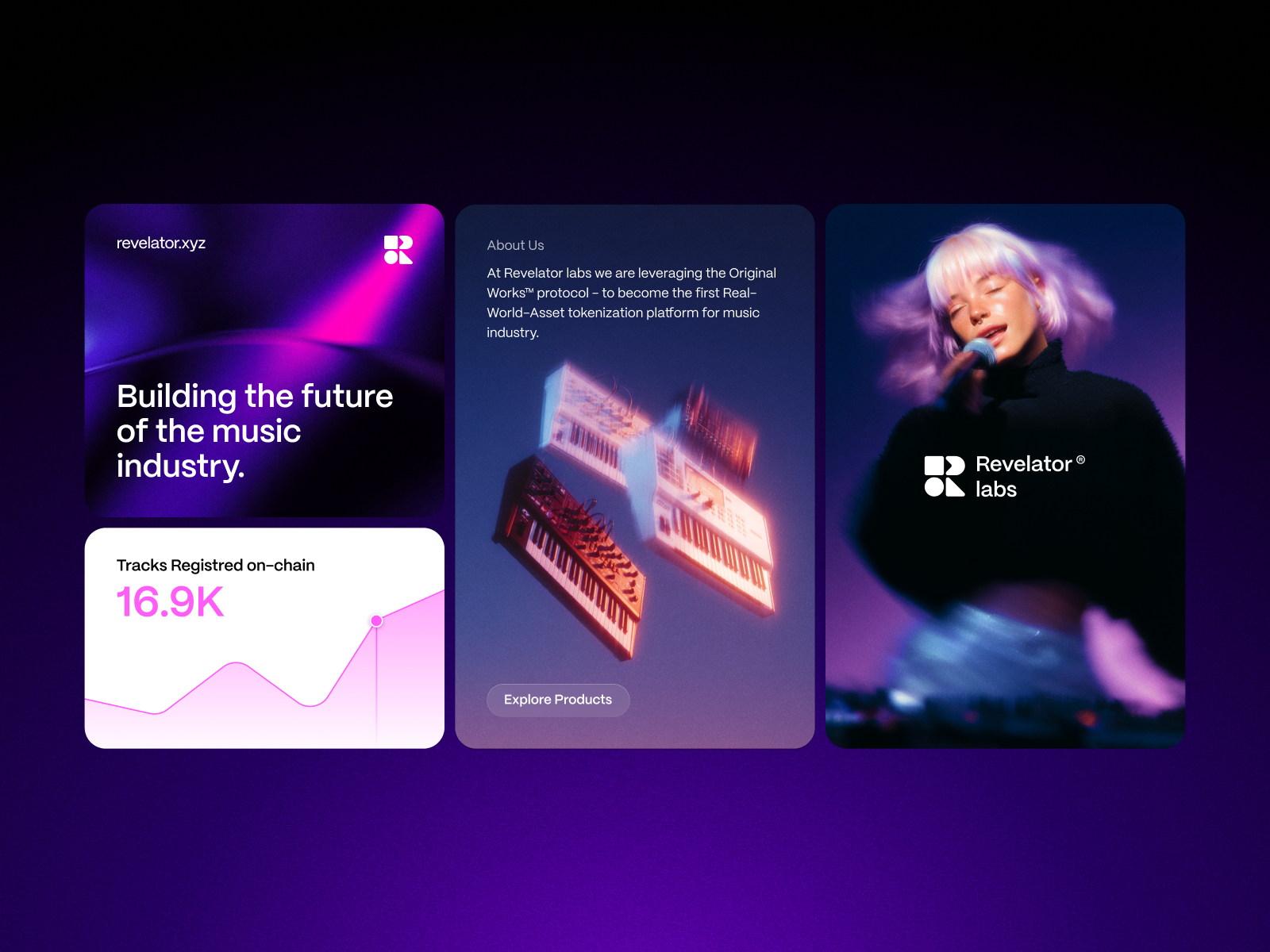 Revelator Labs Brand Identity brand design brand identity branding cards graphic design logo ui ui ux visual identity web design