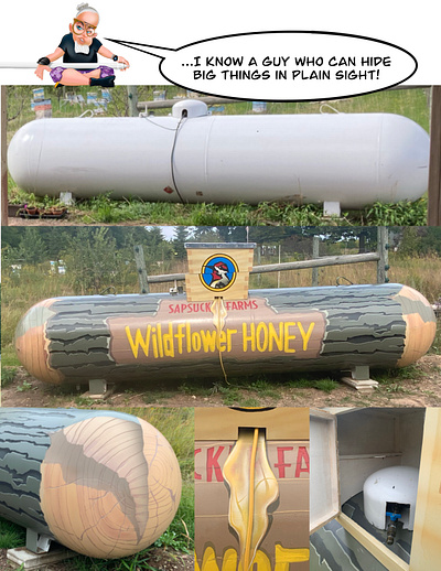 Propane Tank Honey Log branding experiential graphic design illustration logo whimsy