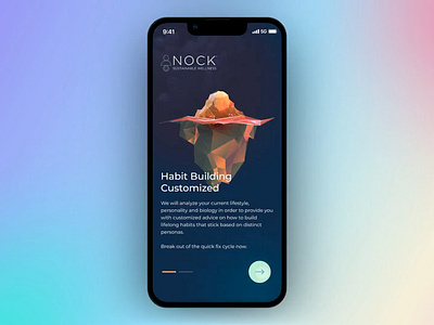 Nock: Wellness & Health App animation dark mode figma gradient habit health interaction prototype wellness