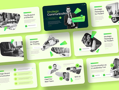 Communication Strategy Presentation agency branding business communication company data design graphic design management marketing planning powerpoint presentation project strategy template update
