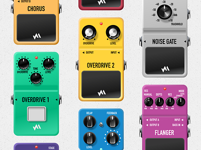 Graphic Design for Mobile App’s Guitar Pedals | Masterly app design buttons design colorful images design functional design graphic design guitar pedals illustration illustration design mobile app mobile design music music app music mobile app pedals design responsive design ui uiux user friendly ux