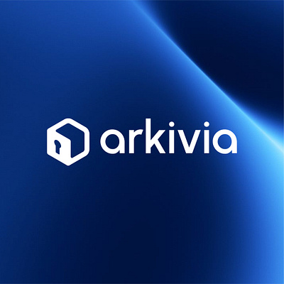 Arkivia archive blue box key keyhole logo minimalism saas web3 web3 logo