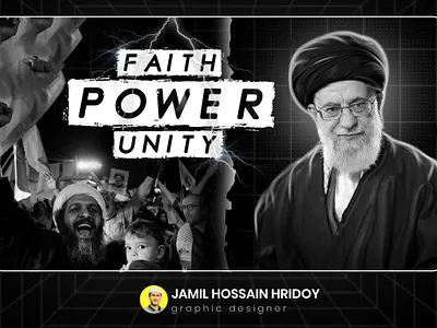 🕊 **Faith, Power & Unity — Reflecting Today’s Iran graphic design