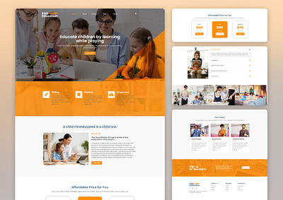 Kids Education - Website branding design education elegant graphic design kids kindergarten landingpage school ui ux web website
