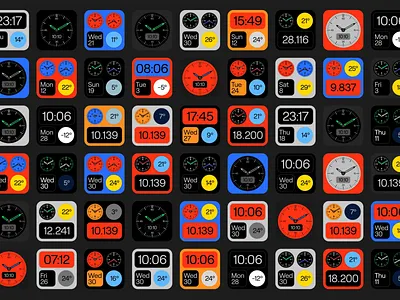 Weather Widget Collection for Digital Dashboard black background clock widgets colorful creative creative design dark mode dark tone design graphic design orange phone widgets weather widgets widget widget styles widgets