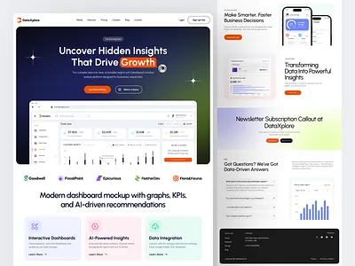 Fintech Landing Page clean ui dashboard ui finance finance app finance landing page financial services fintech fintech landing page fintech ui fintech web design landing page modern ui money management personal finance app saas saas landing page ui design uiux designer ux design web app design