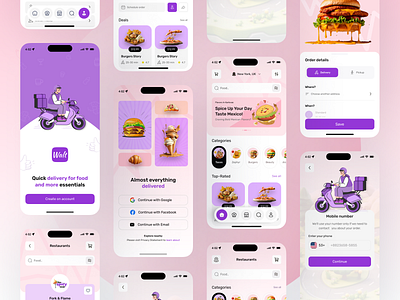 Food Delivery Mobile App UI/UX Design app food app design food app interface food delivery food delivery app food delivery app design food delivery mobile app mobile mobile app design mobile ui mobile ui design mobile ux restaurant delivery ui design ui design ui ux design uiux