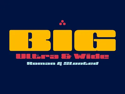 BIG Ultra Wide Fonts bitcoin black branding display editorial extra extended geometric logos oblique open type packaging posters retro rounded sans serif slanted techno titles ultra wide vintage
