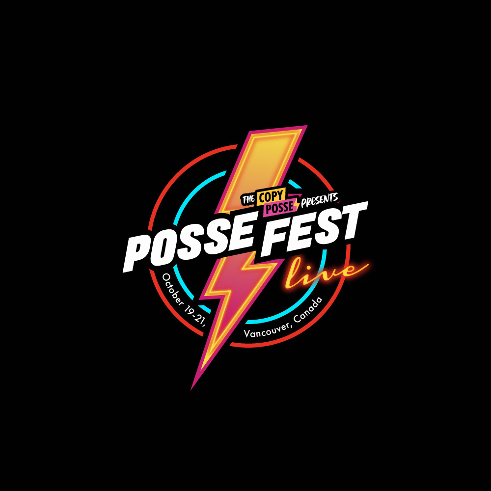 Posse Fest Live - 99Designs Submission badge logo concert logo party logo