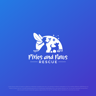 Pixies and paws rescue - 99Designs Submission fairy logo paws logo pet logo rescue logo