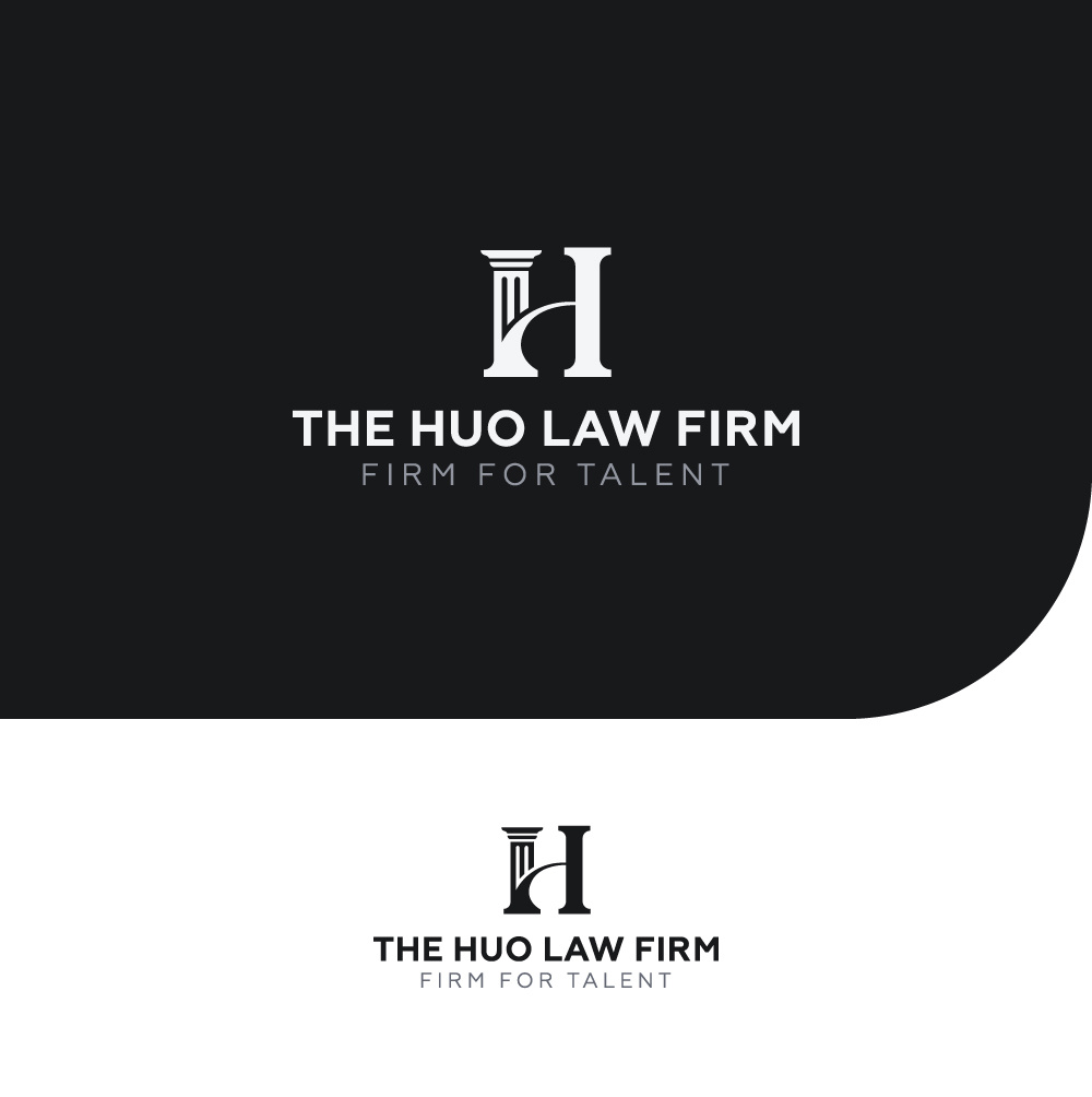 The Huo law firm - 99Designs Submission firm logo law firm logo law logo