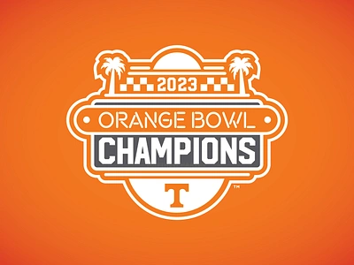 TENNESSEE VOLUNTEERS - 2023 ORANGE BOWL CHAMPIONS - Logo Concept 2023 bowl games branding cfp college football concepts matt harvey orange bowl tennessee vols volunteers