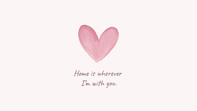 Romantic quote ♥ charming gentle heart illustration watercolor