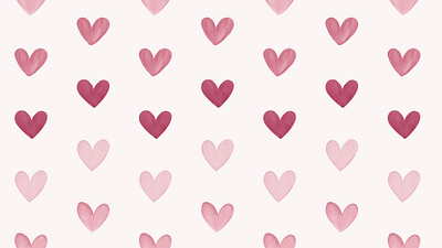 Watercolour Hearts Romantic Seamless Pattern On Pastel Pink hearts pink watercolor