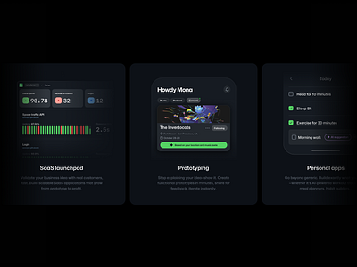 Use case section ai apps branding cards illustration layout ui web