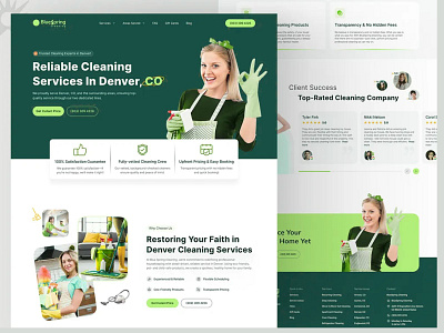 Cleaning Website Design by Wix web design website website redesign wix wix landing page wix web design