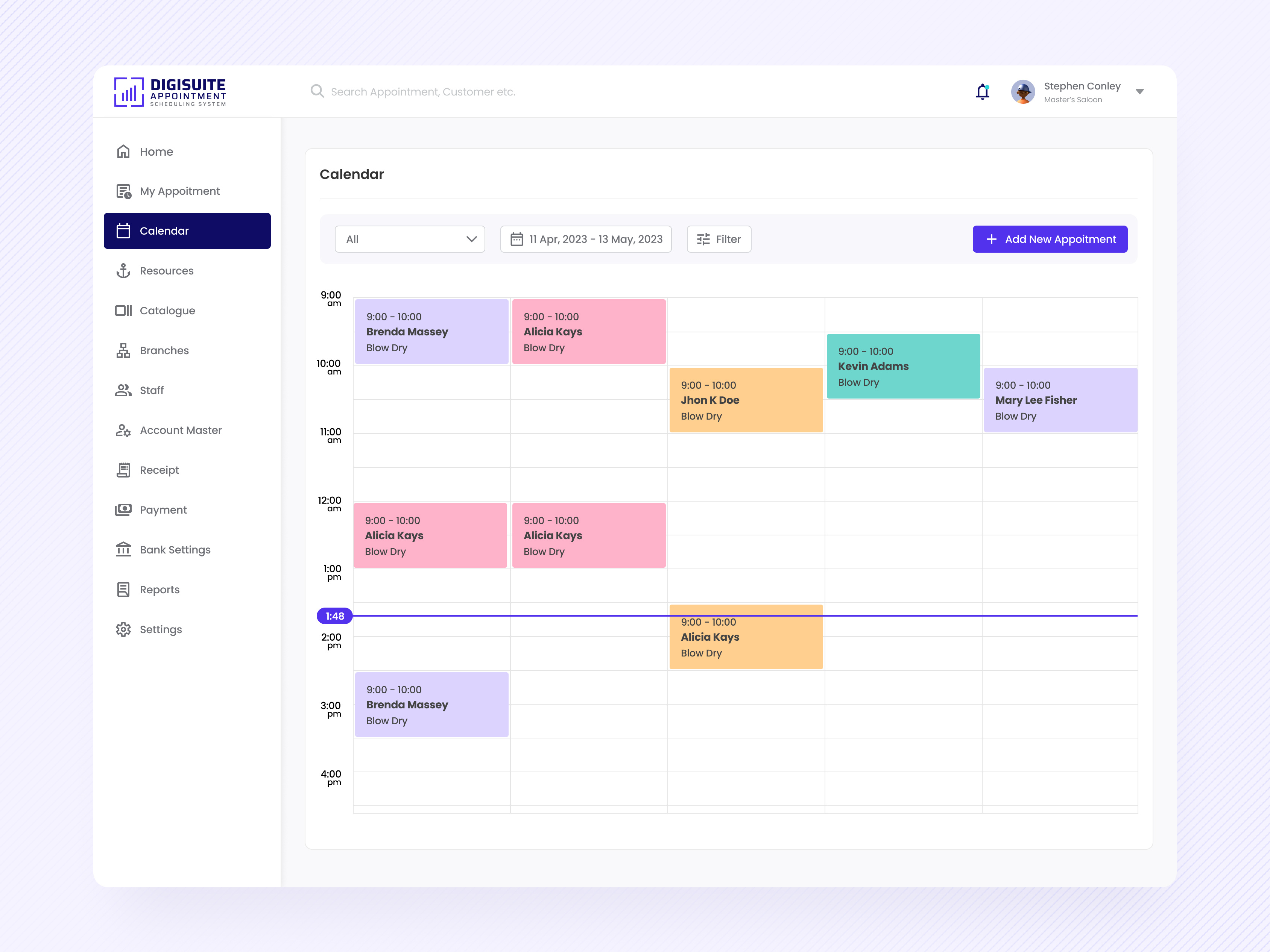 Digisuite Appointment - Clean Calendar View for Appointments appointment booking appointment web appointmentbooking booking app calendarui dashboarddesign dashboardui dribbbleshots figma landing page productdesign saasdesign schedulingsystem ui uidesign uxdesign uxui web application webappui website design