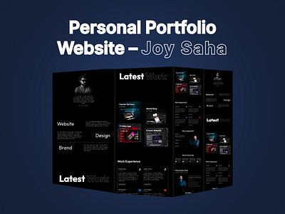 Personal Portfolio Website – Joy Saha app design figma graphic design illustration typography ui ux vector website design webstie