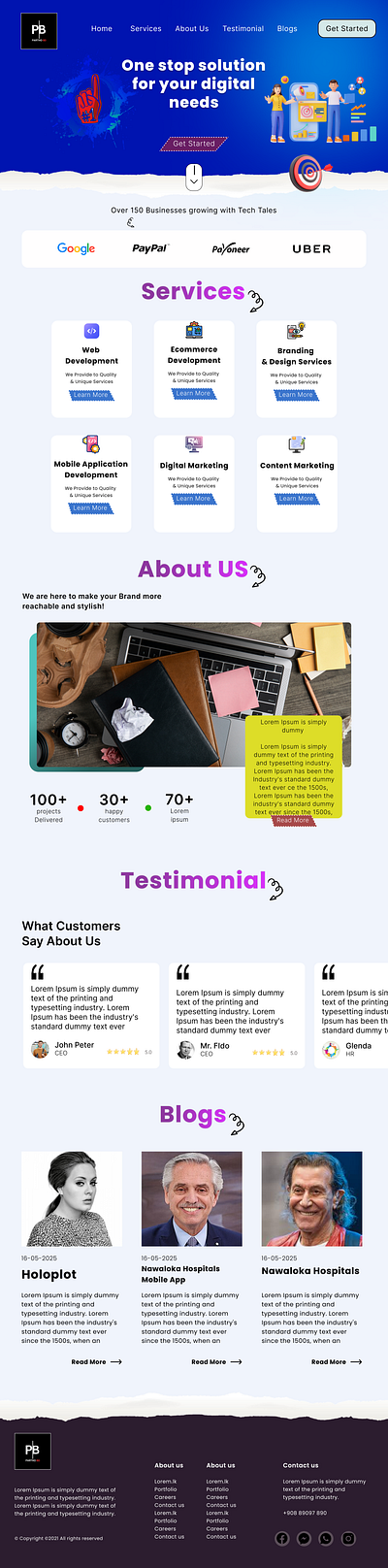Random Website Landing Page graphic design ui