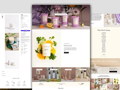 Minimal Shopify Store for Luxury Candle Brand candle store clean design ecommerce figma home decor landing page luxury brand minimal ui product page design shopify shopify expert web design