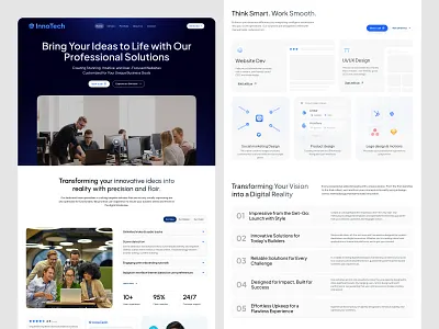 Modern Homepage Design for a Professional SaaS Agency interface product service startup ui ux web website