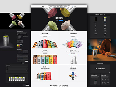 Futuristic Shopify Store for Nutrition Drink Brand conversion optimization ecommerce figma health drink landing page nutrition brand shopify shopify expert web design