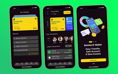 Semtex is a Concept of an E-Wallet & Finance app alipay amazon pay app apple pay applepay branding cash app design e wallet finance flat minimal mobile paypal typography ui ux vector venmo