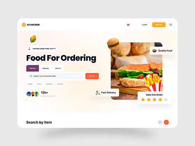 Q chicken - A Inhouse Product for Restaurants cleanui figmadesign food fooddelivery interface landingpage minimaldesign moderninterface orderfood orderfoodonline restaurant restaurantapp uidesign uxdesign webdesign