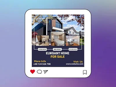 Social Media Post Real Estate branding creative graphic design real estate branding social post