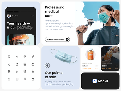 💊 Medical App app branding care design doctor healthcare image interface logo medical medicine mobile mobile app design product design ui ux web design