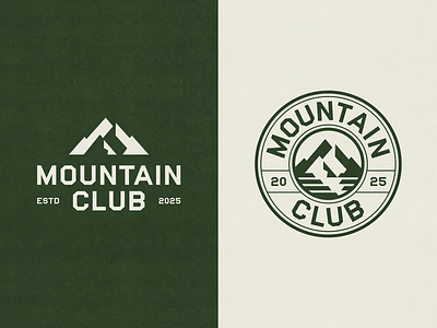 Mountain Club adventure badge branding graphic design illustration logo mountain mountaineering typography vector