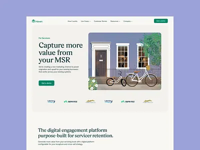 Haven - Feature Page illustration real estate ui web