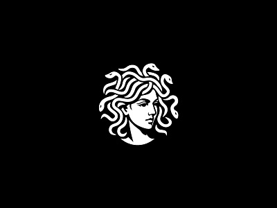 Creative medusa logo animal beast design gorgon graphic design head icon logo medusa minimalist modern motion graphics myth mythical mythology snake vector venom wild womens