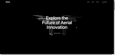 Drone Interactive 3D Animated Modern Website 3d animated website 3d graphics 3d website modern ui modern website ux ui design