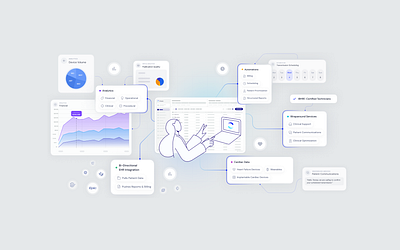 Health Platform Illustration animation branding design graphic design illustration logo typography ui ux vector