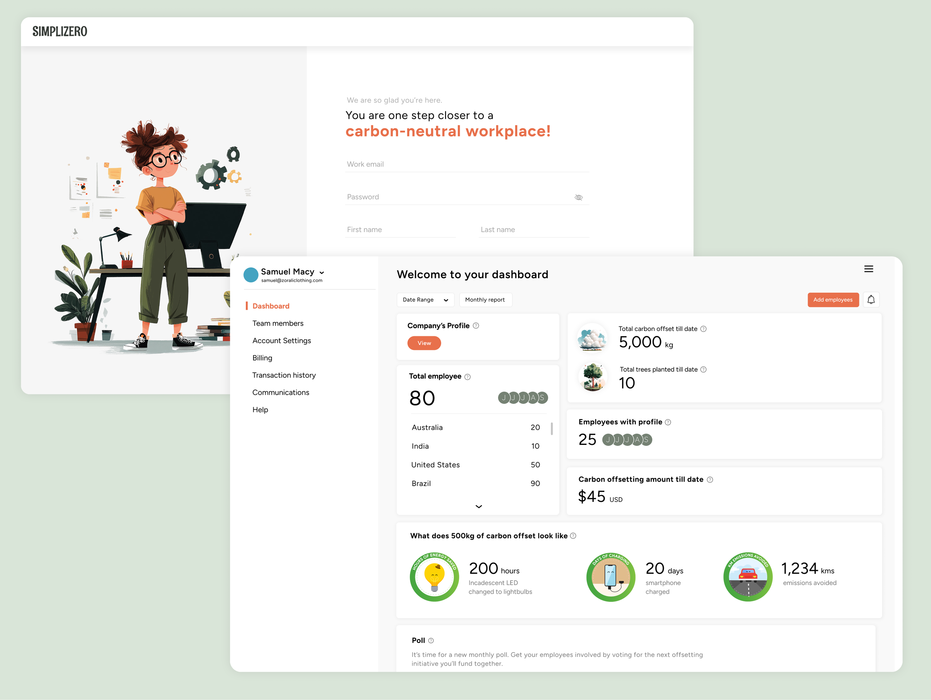 Employee management tool - Carbon solution company profile employee management tool form screen hr management tool illustration listing screen login page management tool signup page team management team memebers ui design ux design visual design web illustration