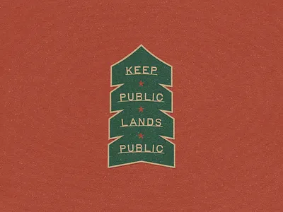 Keep Public Lands Public Badge badge branding climate lands logo national outdoors park public sustainable tree