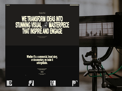 Everglow Films - Homepage design for the video production agency animation b2b website film production graphic design homepage landing landing page motion graphics ui ui design ux video production web web design website design