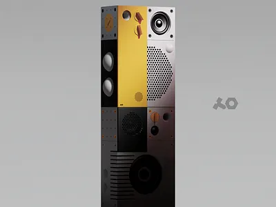 Soundsystem 3d branding c4d cinema4d color design ikea illustration modern petertarka product product design productdesign render set speaker style tech technology ui