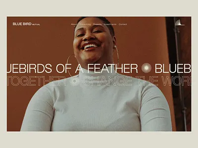 Inclusive Hero Web Design brand story empathic design first fold full bleed hero hero layout human centric impact brand landing hero modern serif outline headline portrait focus responsive grid trust building typographic ui design ui pattern ux concept ux design web design