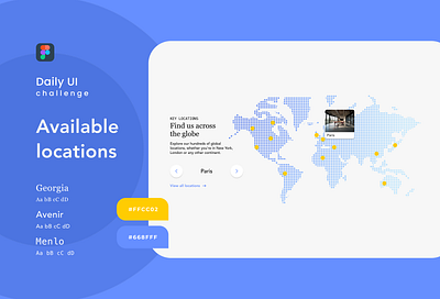 Available Locations branding daily ui design desktop ui figma illustration landing page landing page design learning locations logo tutorial typography ui