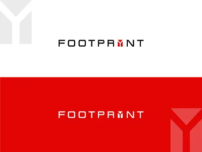 Footprynt branding lettermark logo logomark negative space