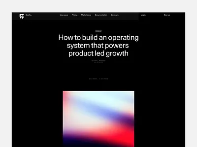 Elegant Blog UI for Product Teams blog clean layout content design dev blog digital branding documentation layout editorial ui elegant interface growth content headline structure landing section minimal interface modern reading product article startup design typography focus ui design ui system ux design web platform