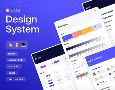 eos Design System – Tokens & Components app icon brandmark button components concept dashboard design system icon input interaction logo minimal style style guidelines token typography ui design ui kit ux design web design