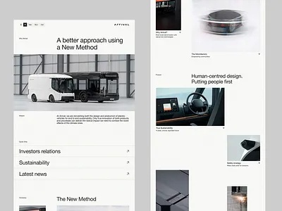 Sustainable Mobility Web Design automotive ux clean interface digital product eco vehicles electric mobility grid system landing page minimal style mission driven modern ui structured content sustainable design ui design user focus ux design ux strategy visual balance web layout website