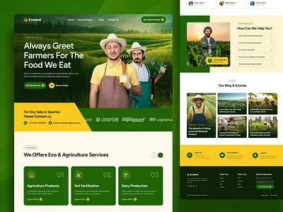 A Modern Agricultural Website Design branding business website design graphic design illustration podcast website ui web design website design wordpress